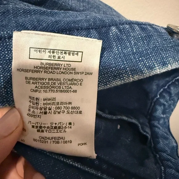 Excellent Burberry Logo Designer Blue Denim Jacket Kids size 8Y 128cm - Picture 8 of 15